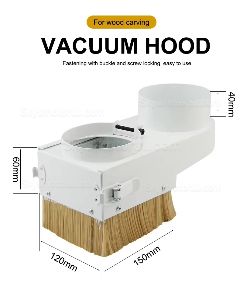65mm/80mm/100mm/120mm CNC Spindle Dust Hood Suction Hood Dust Collector